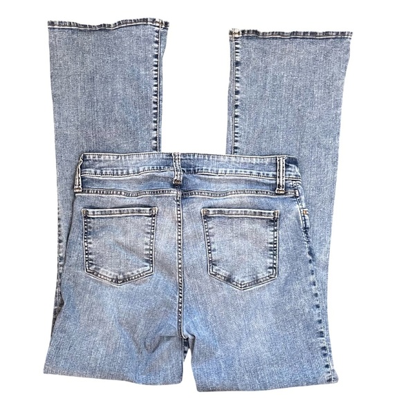 Kut from the Kloth Natalie Fab Ab Boot Cut Flare Leg Blue Denim Jeans Size 12 - Picture 6 of 15